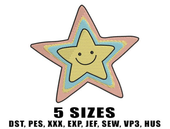 Cute Star Rainbow Embroidery Designs Review