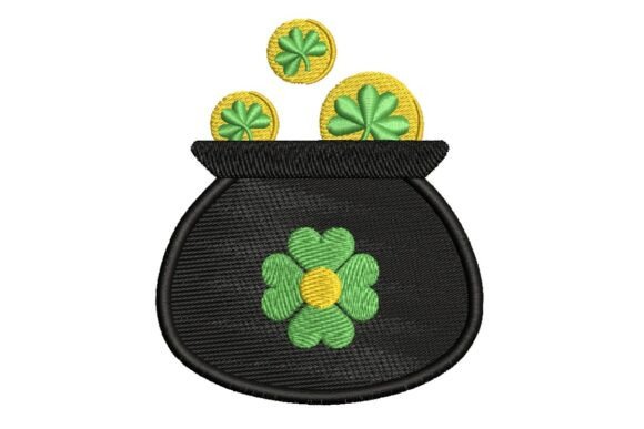 Lucky Pot of Gold with Shamrocks Design Review