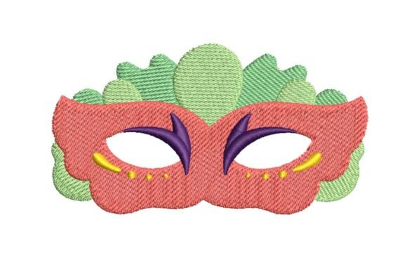 Review: Colorful Floral Masquerade Mask Embroidery Design