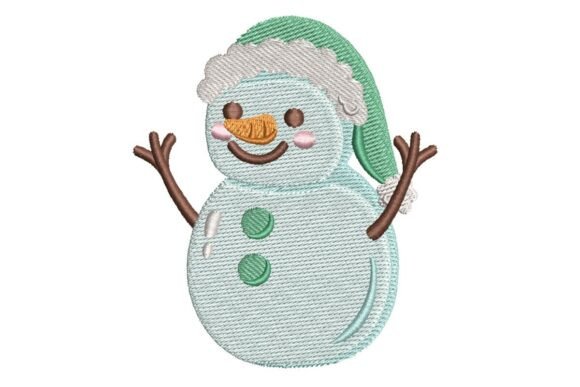 Review: Cute Waving Snowman with Green Hat Design
