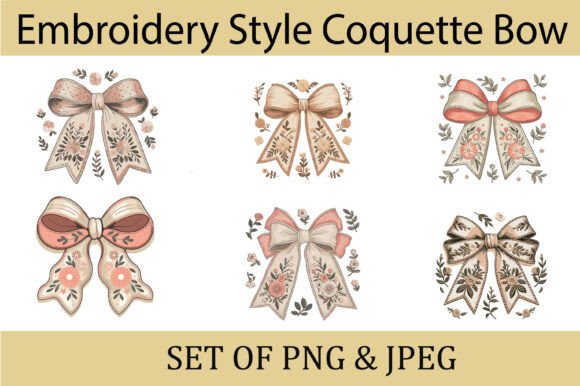 Review: Floral Embroidery Coquette Bow Set