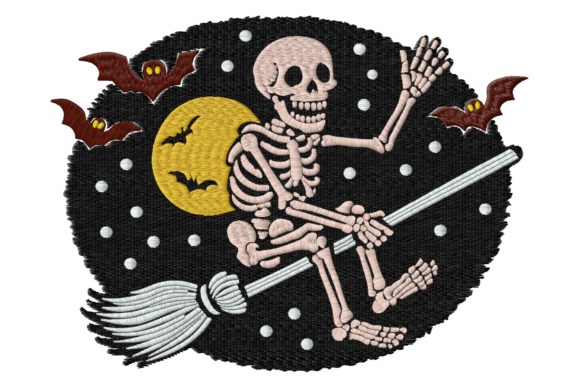 Review: Flying Skeleton Halloween Embroidery for Gifts