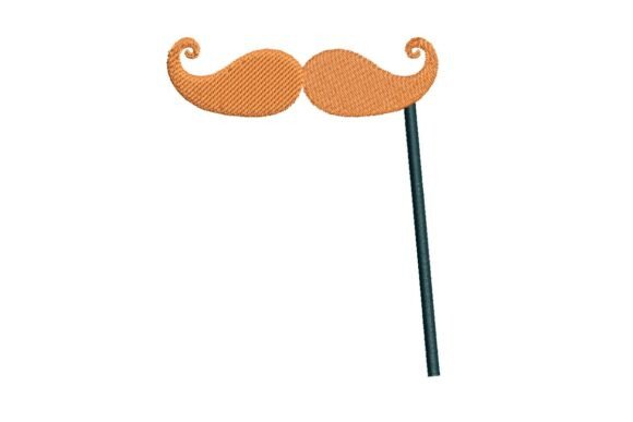 Review: Orange Moustache on a Stick Embroidery Design