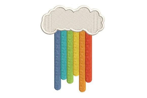 Review: Rainbow Rain Cloud Embroidery Design