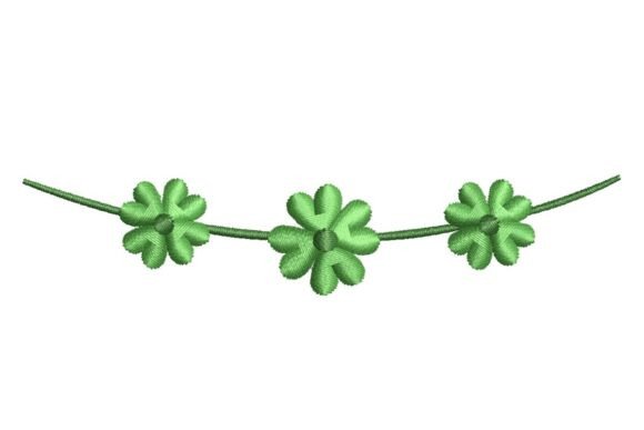 Review: Trio of Green Clover Flowers Embroidery