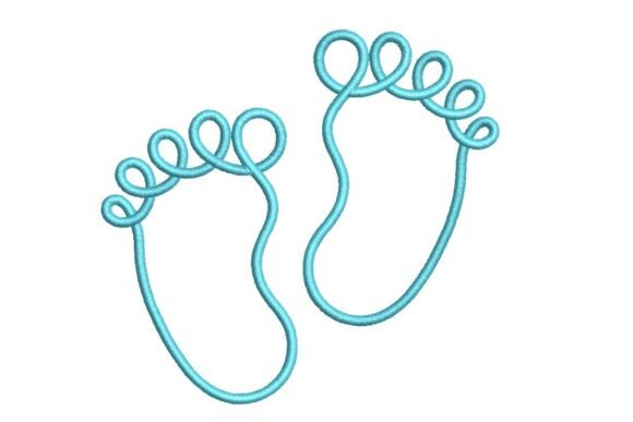 Review: Whimsical Blue Baby Footprints Embroidery Design