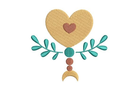 Reviewing Boho Celestial Heart Embroidery Design
