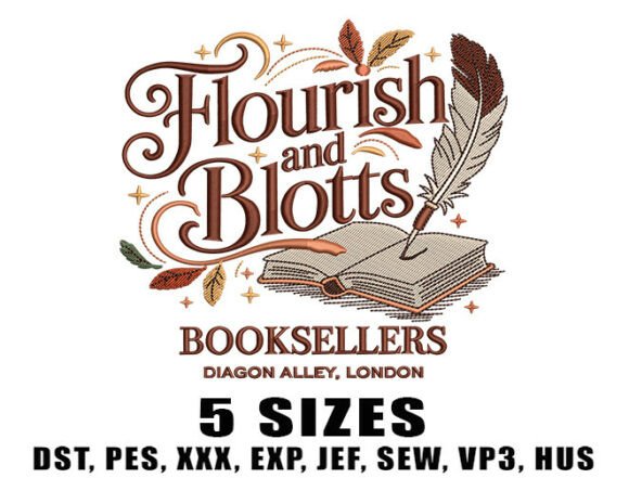 Reviewing Flourish and Blotts Embroidery Designs