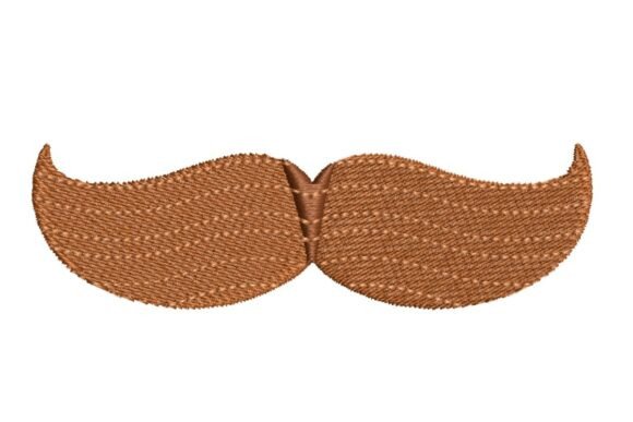 Reviewing the Classic Brown Moustache Embroidery Design