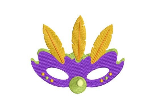Reviewing the Purple Mardi Gras Mask Embroidery Design