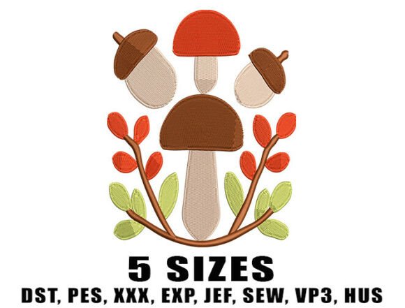 Reviewing the Wild Mushroom Embroidery Design